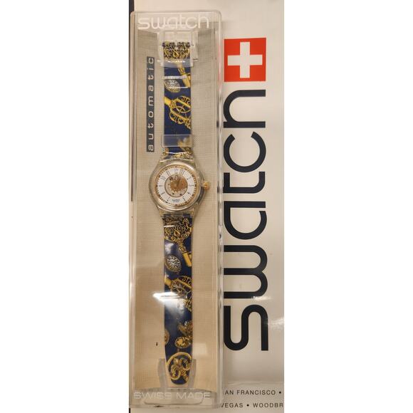 Vintage Swatch automatic watch ST. PETERS GATE SAK106 bundle with golf tees NOS - Picture 11 of 17